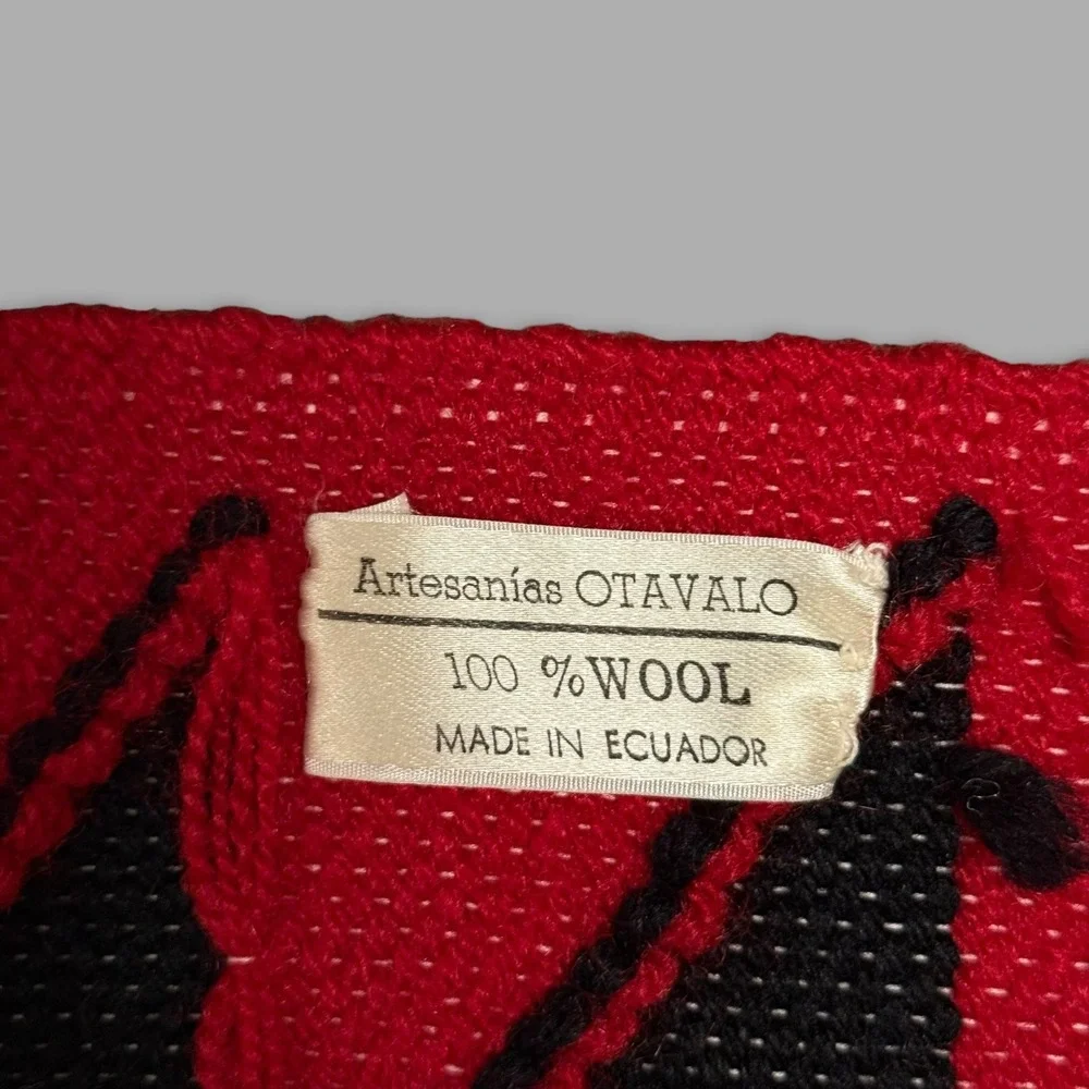 Artesanias Otavalo Ecuador 100% Wool Hand Woven Rug Wall Hanging 66